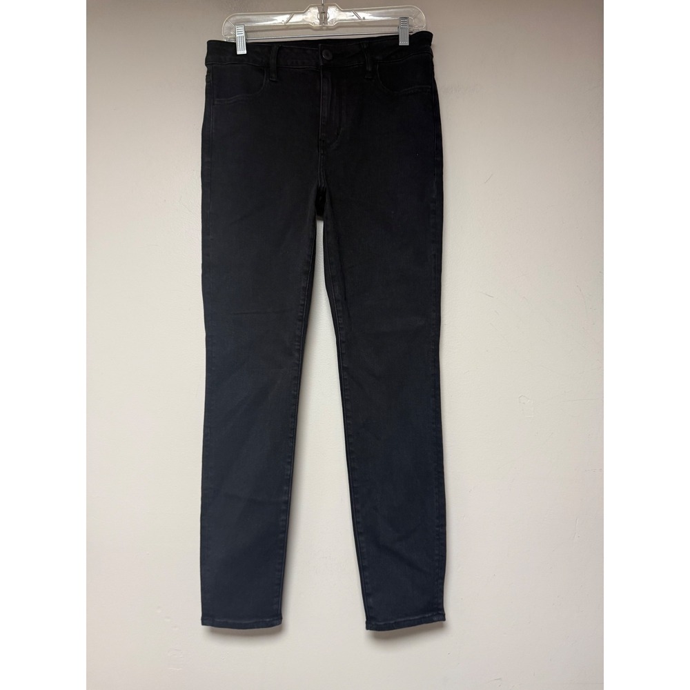 American Eagle Hi-Rise Jegging Women 12 Black Excellent Next Level Stretch